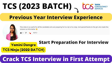 TCS Ninja INTERVIEW Experience Yamini Selected | Ninja Interview Preparation 2023 BATCH (Reuploaded)