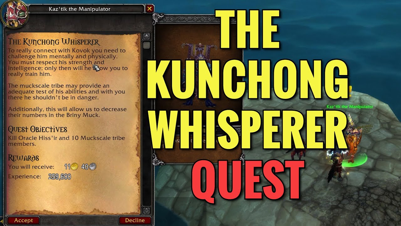 The Kunchong Whisperer Quest (WoW MOP)