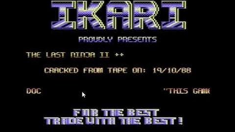 C64 Commodore 64 Ikari Last Ninja 2 Cracktro Crack Intro