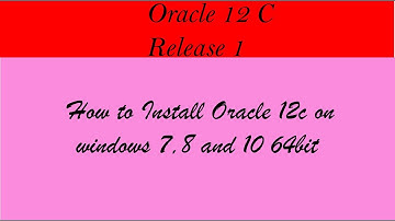 How to Install Oracle 12c Release 1 on windows in Urdu