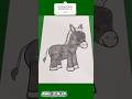 Sevimli eşek çizme ve boyama #art #shorts