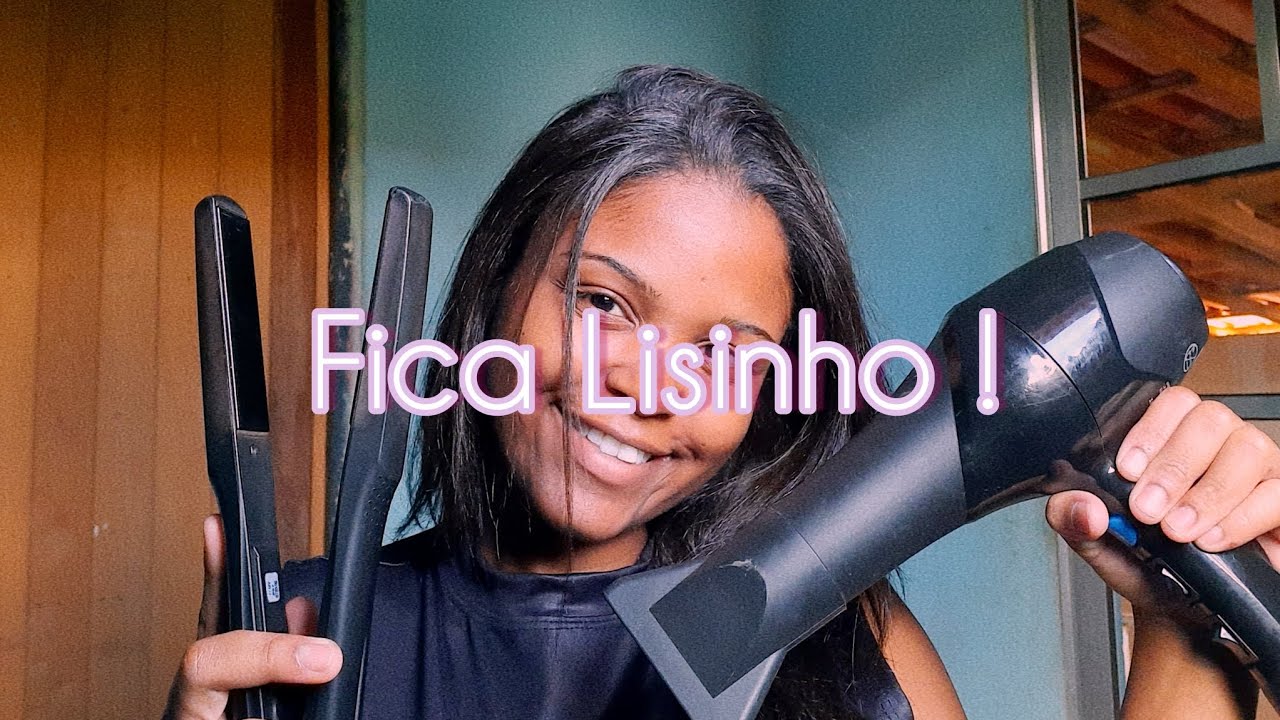 COMO FAZER ESCOVA NO CABELO SOZINHA !