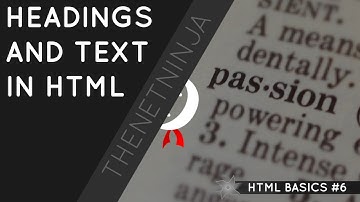HTML Tutorial for Beginners 06 - Headings and Text