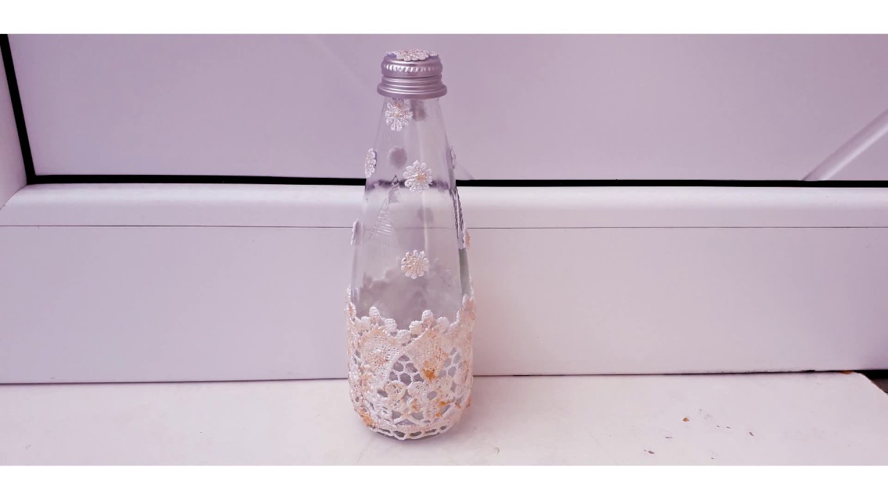 Tutorial Sticla Decorata Cu Dantela Glass Tutorial Decorated