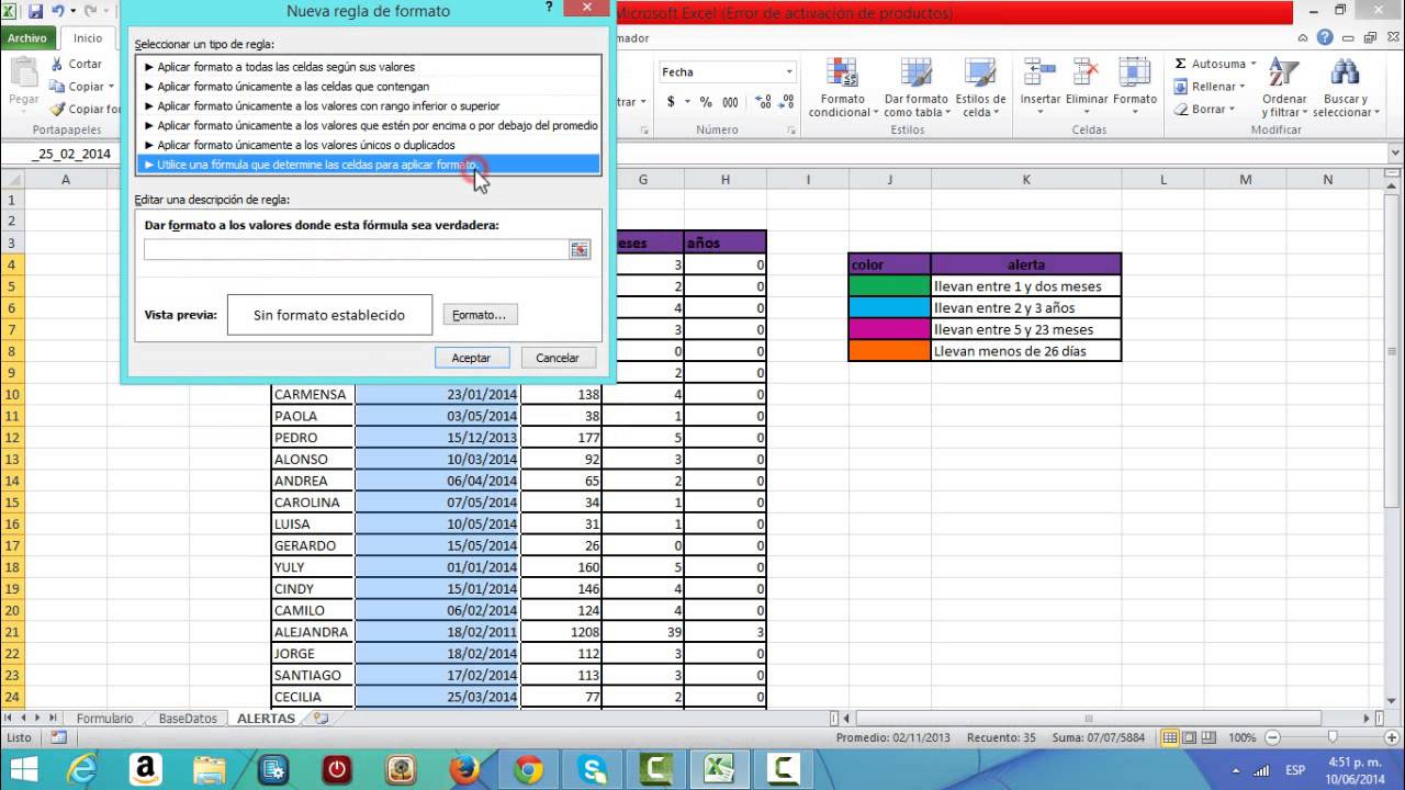 TUTORIAL ALERTAS Y FORMATOS CONDICIONALES FINAL - YouTube