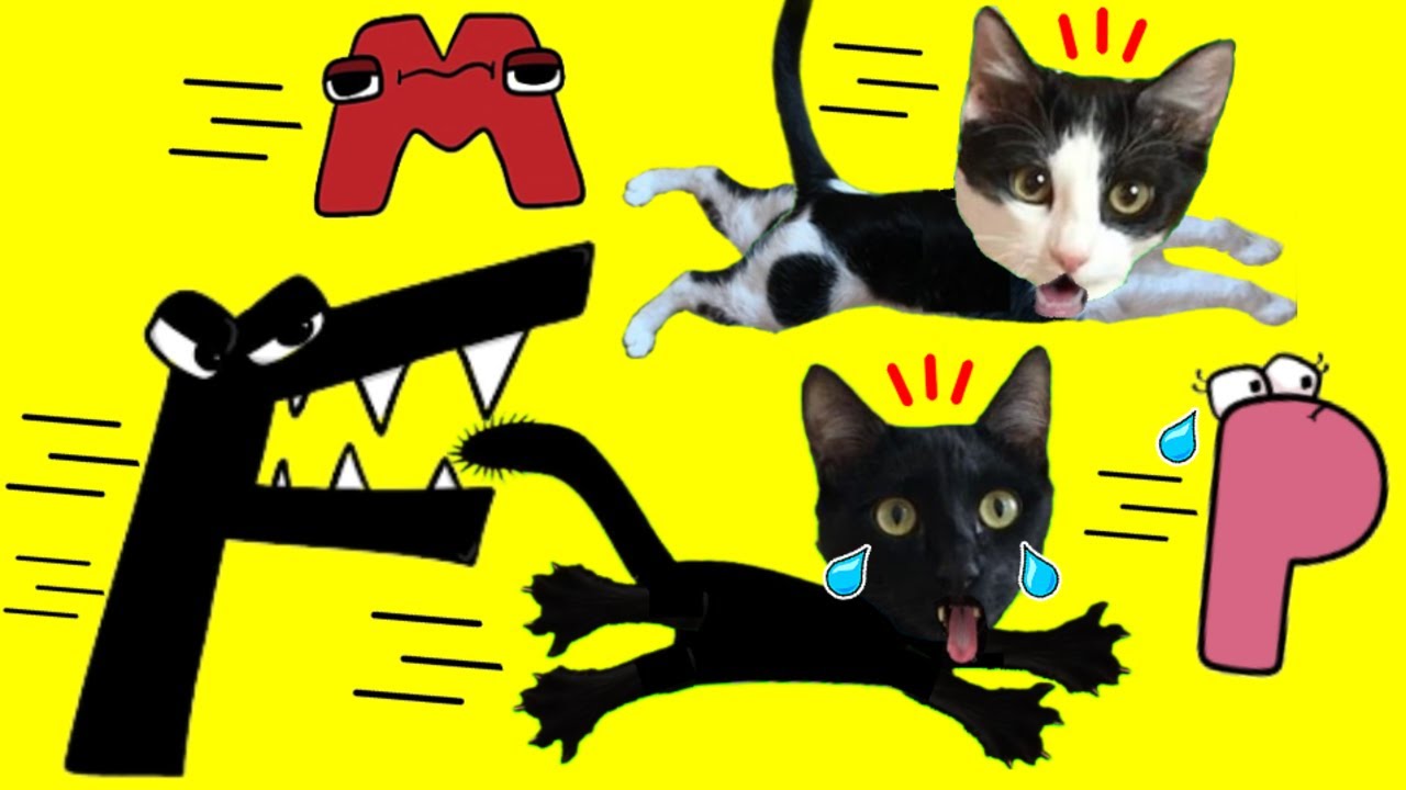 Alphabet Lore pero jugando en Roblox con gatitos Luna y Estrella en español / Videos de gatos