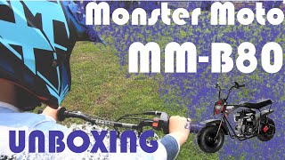 Monster Moto MM-B80 Mini Bike Unboxing and Assembly!