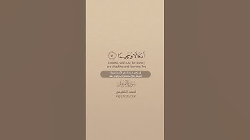 سورة المزمل [ 8 : 14 ] ~ القارئ أحمد النفيس