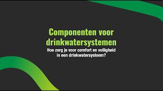 Componenten voor drinkwatersystemen