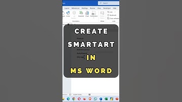 How to Create Smart art in MS Word