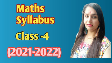 Maths Syllabus for class-4 session (2021-2022)