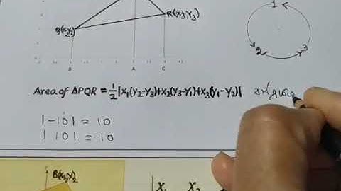 Class 9 Maths-- Co Ordinate Geometry Area of Triangular Region