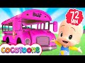 The Wheels On the Pink Bus 🚌 and more Nursery Rhymes for kids from Cleo and Cuquin - Cocotoons