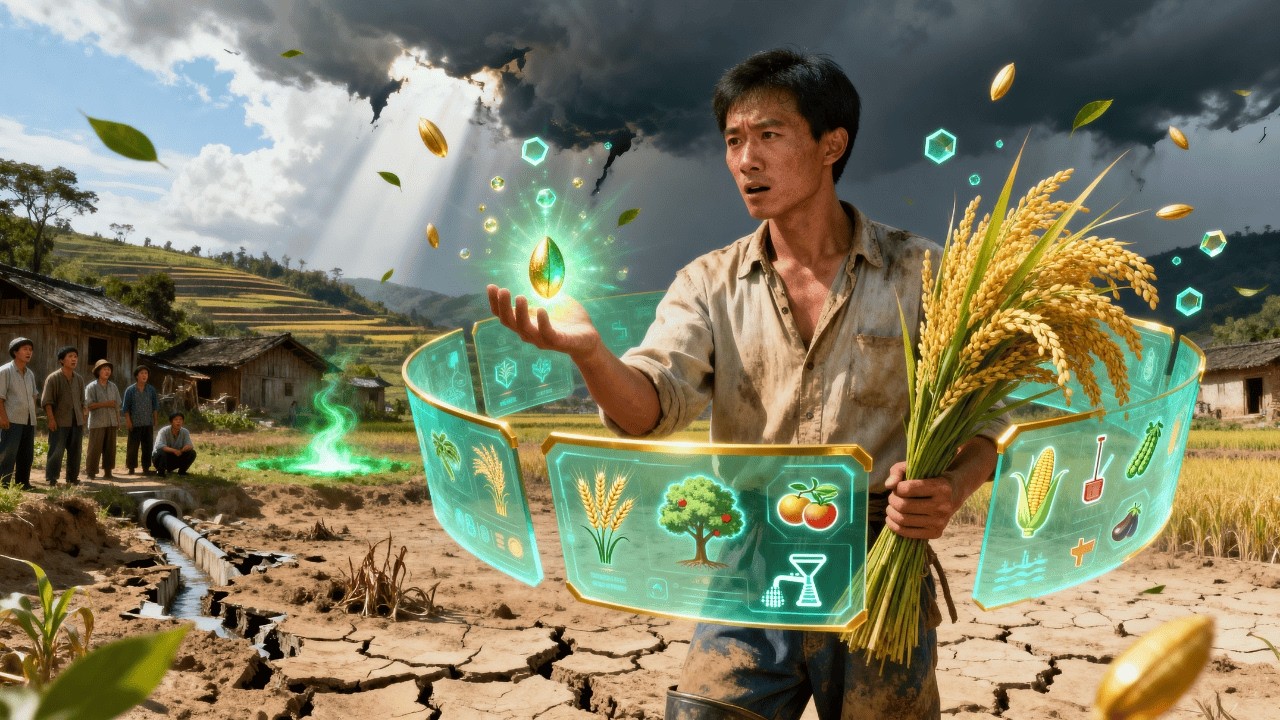 सूखे से जूझते गाँव में युवक ने जादुई बीज प्रणाली से सबको भूख से बचाया