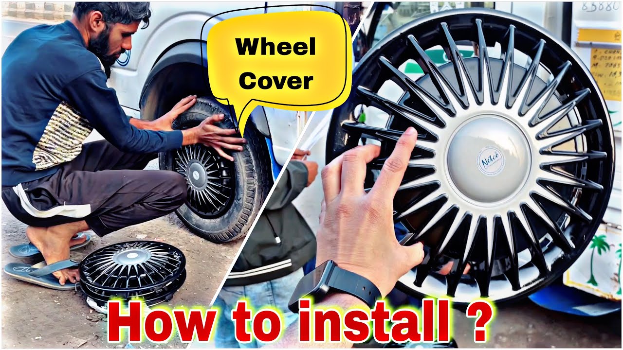 Car Wheel Cover Double Colour 👉 diy fitting in Tata Ace Gold | 12 inch Car Wheel Cap