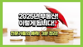 2025년 부동산 예측! 전문가들의 공통된 의견을 5분에 정리했습니다!