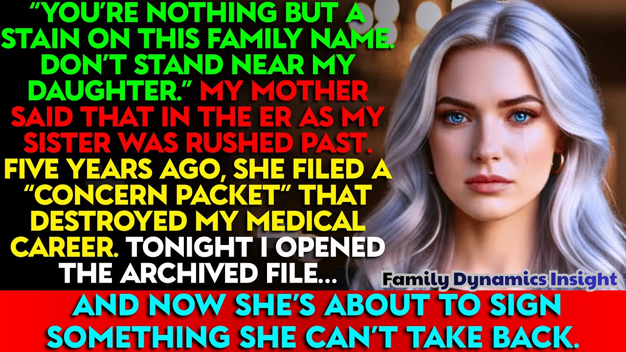 My Mom Called Me A “Stain” In The ER—Five Years Later, I Made Her Sign… Then My Sister Spoke...
