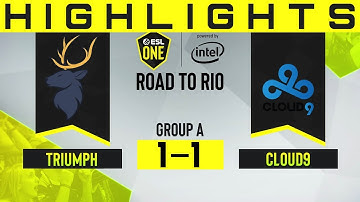 Highlights | Triumph 1-1 Cloud9 - Inferno Map 2 | ESL One: Road to Rio NA Group A