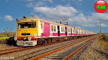 High speed EMU local train skipping aggressively towards a curve | Indian Railways