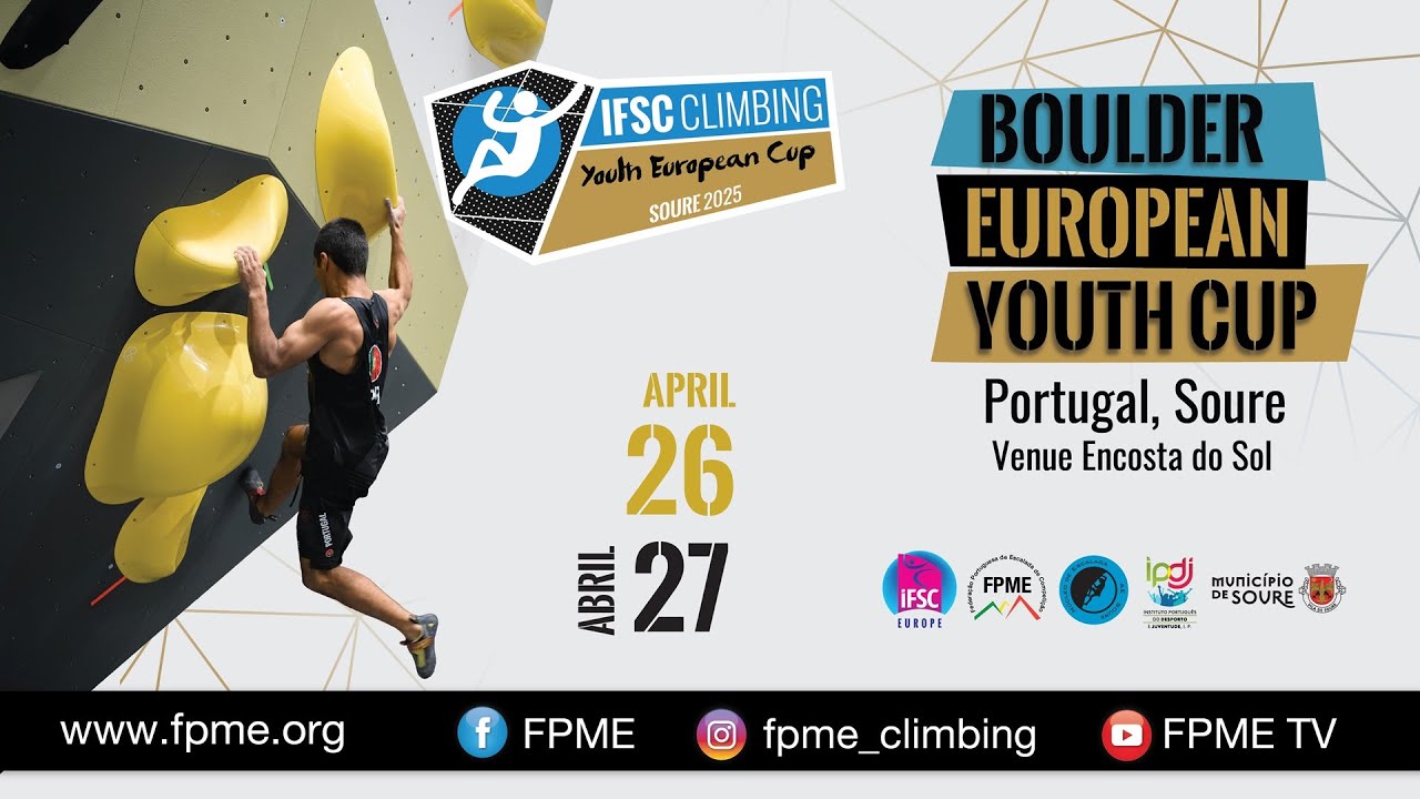 IFSC Bouldering Finals - European Youth Cup - Soure (POR) 2025 - YouTube