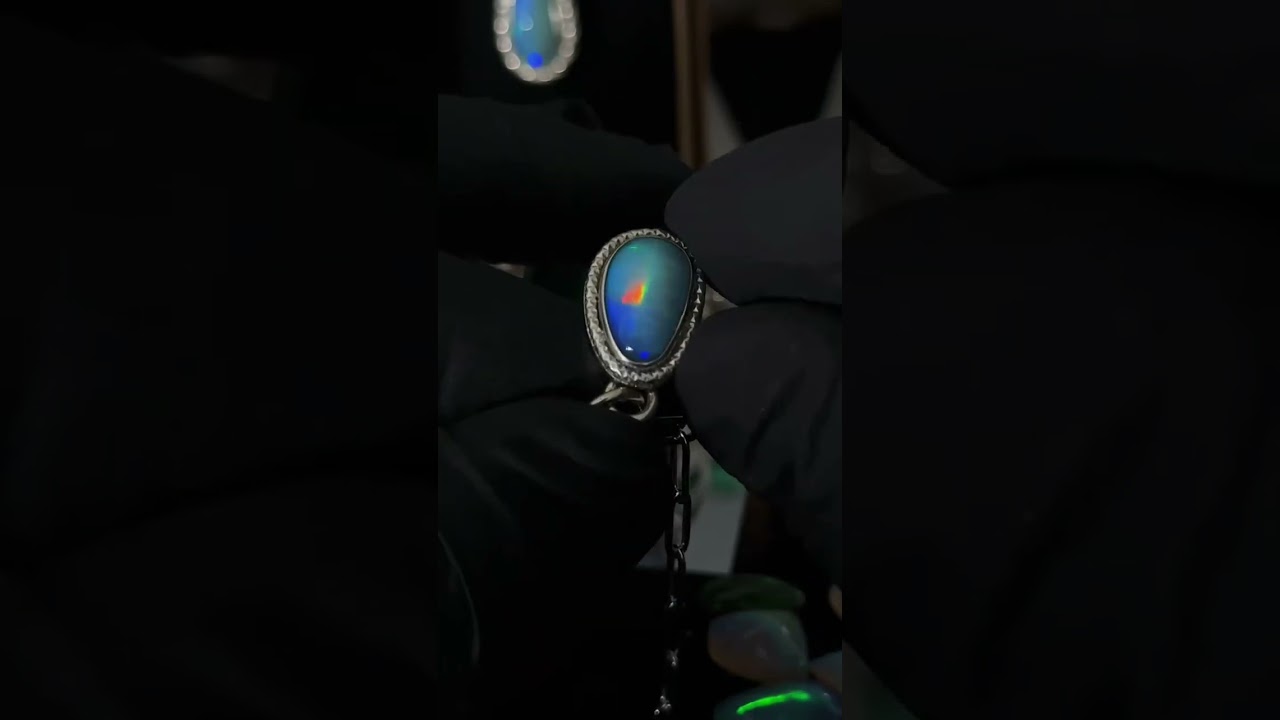 Handmade Sterling Silver Opal Pendant. Got to love the Honeycomb 🐝 