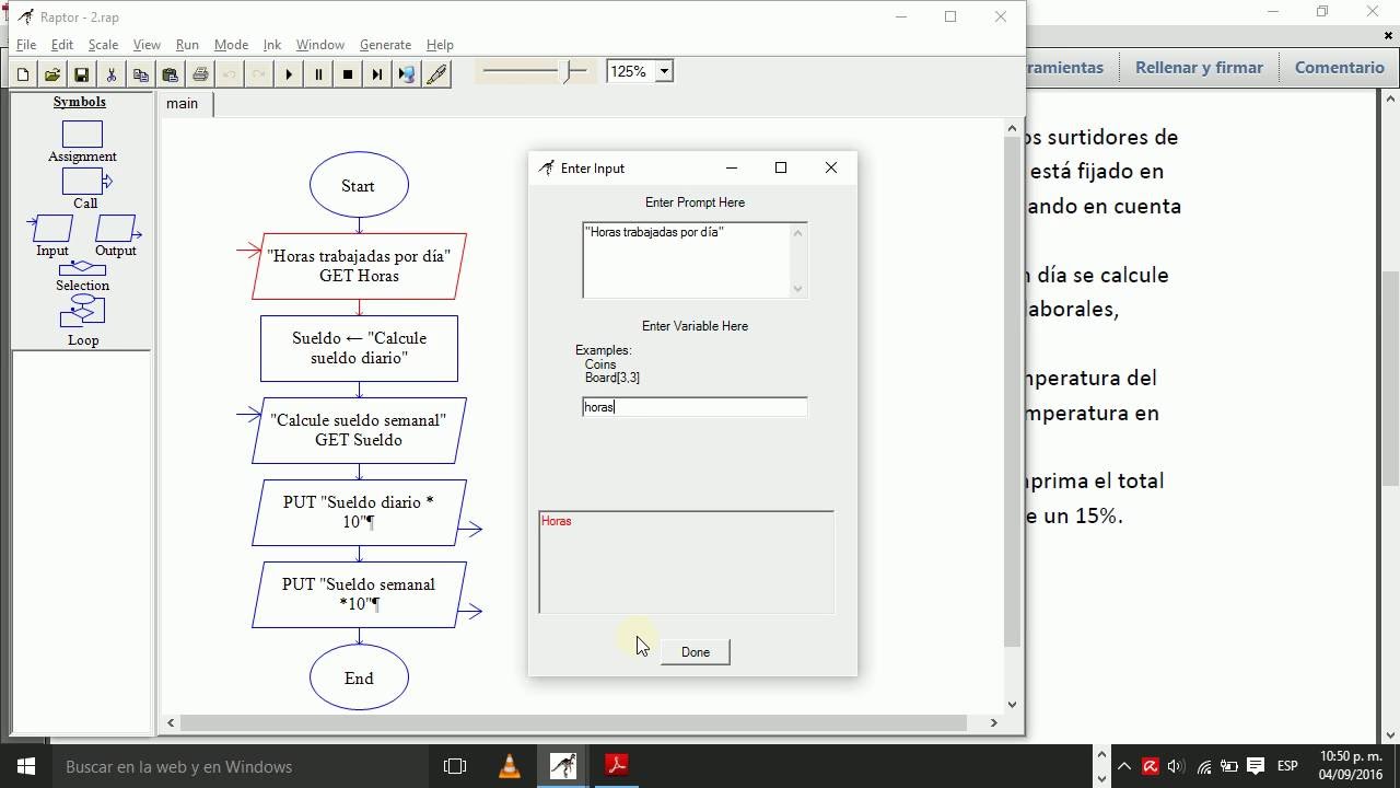 Diagramas de Flujo en Raptor - Entrada - Proceso - Salida | Ejemplo 2