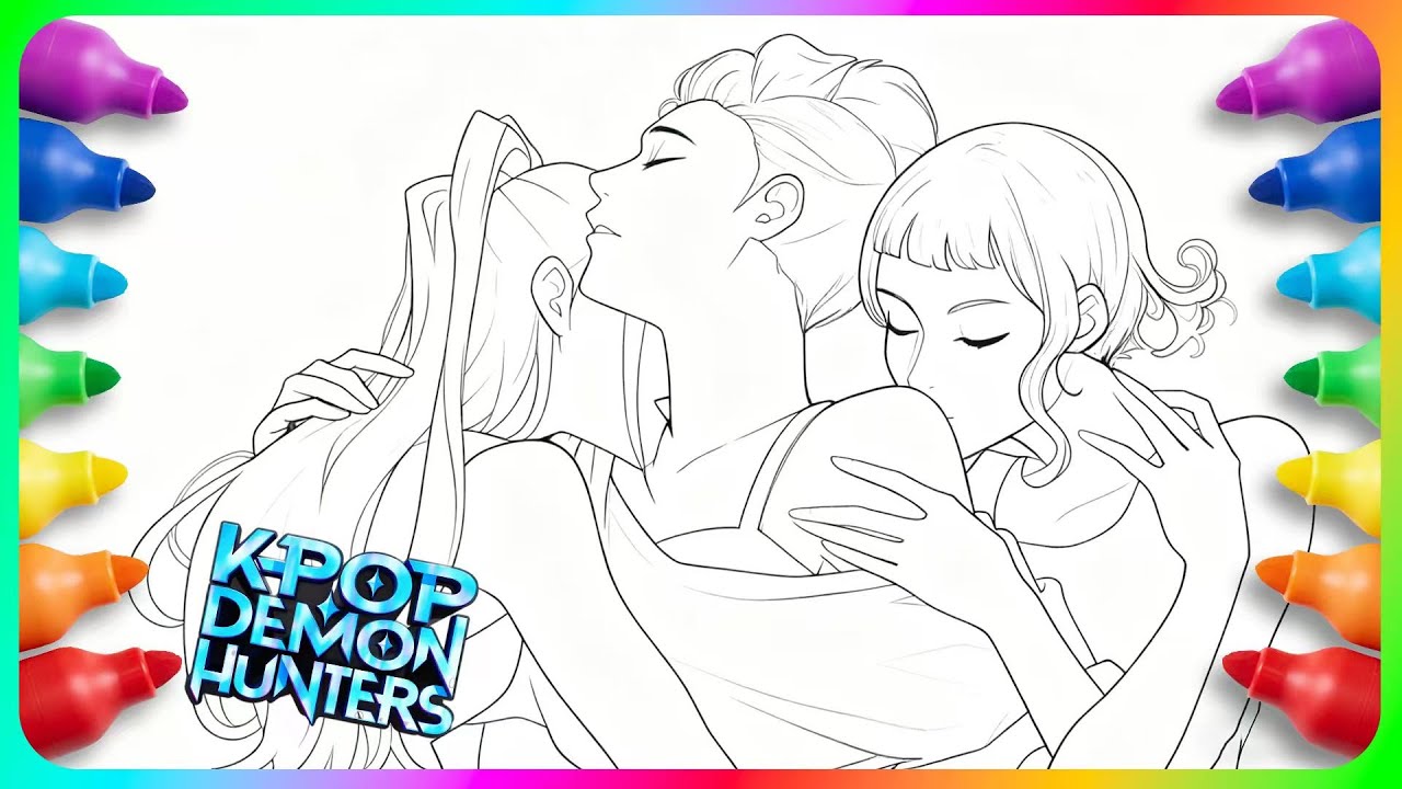 Epic & Adorable! KPOP Demon Hunters Chibi Tablet Immersive Drawing🎨Full Relaxing Process