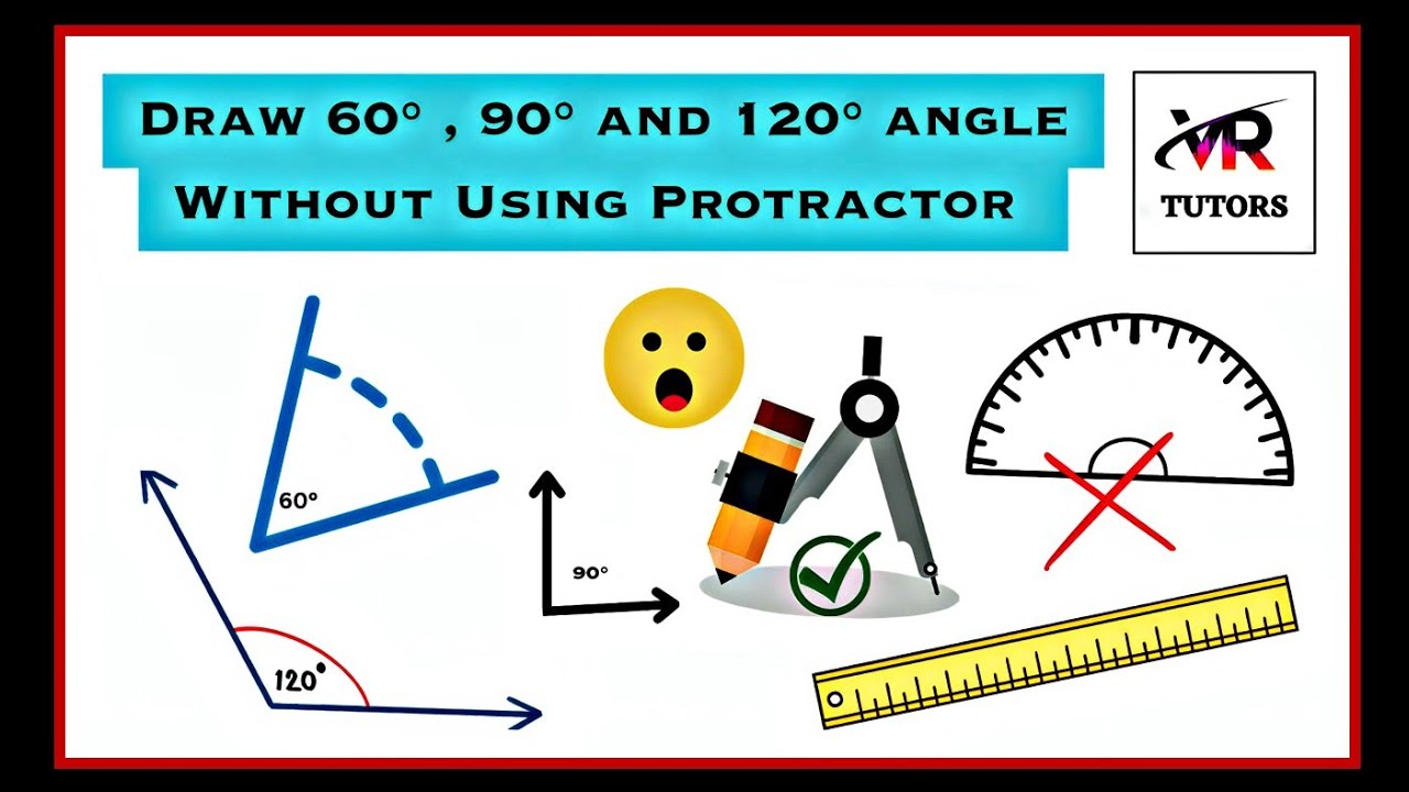 Draw angles without using Protractor 60/90/120°🤔 / Angles draw 😲 ssc ...