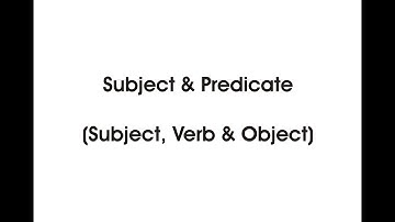 Subject & Predicate (SVO) in Pushto Class # 02