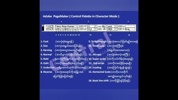 Page Maker tool box and control palette