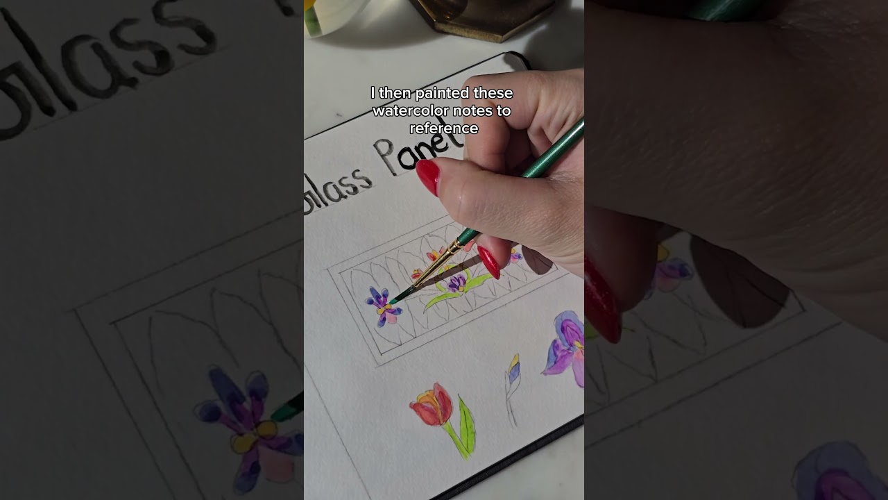 Making a painted stained glass panel for my apartment! 