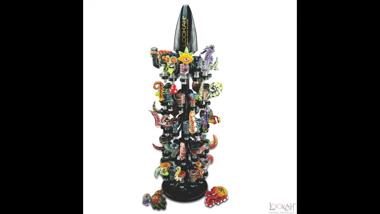 Lookah Glass Bowl Set Display Stand - 48ct Display! Now Available at Skygate Wholesale only!!