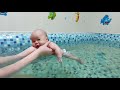 23.03.21 Грудничковое плавание \ Newborn boy 1,5 month old is in a swiming pool for the first time.