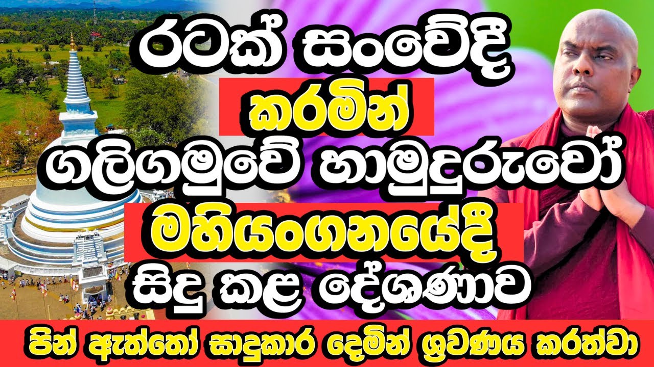 රටක් සංවේදී කරමින් ගලිගමුවේ හාමුදුරුවෝ මහියංගනයේදී කළ දේශණාව | Galigamuwe Gnanadeepa Thero Bana 2024