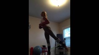 Jesse Golden at home booty & leg work out