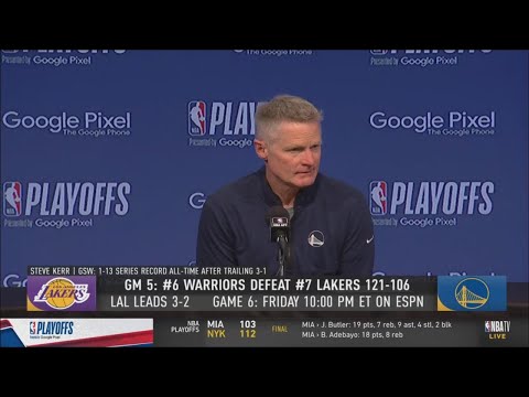 Steve Kerr Postgame Interview | Golden State Warriors blowout Los Angeles Lakers 121-106