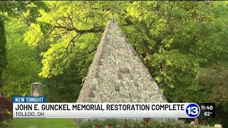 John E. Gunckel monument restored at Woodlawn Cemetery