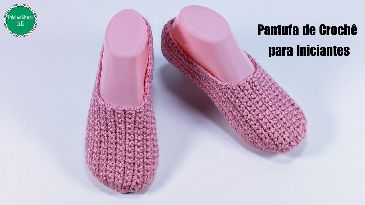 Легкие тапочки крючком для начинающих | Завершить шаг за шагом