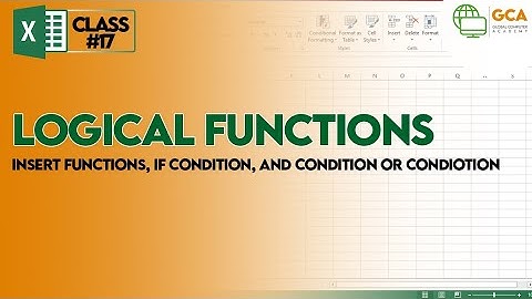 Logical Functions | IF Condition,AND condition and OR Condition| MS Excel | hindi/urdu