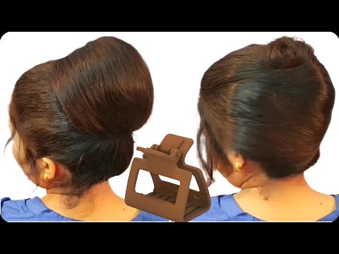 Simple & Classy Clutcher Bun Hairstyles Daily Use Hair roll Bun Girls Favourite College Look For Bun