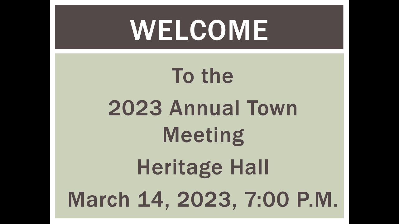 White Bear Township Annual Town Meeting 03-14-2023