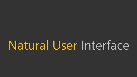 Daniel Wigdor: Natural User Interfaces
