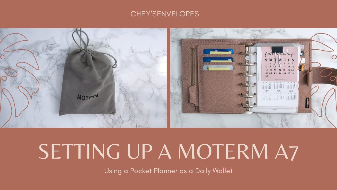 setting up a moterm A7 pocket planner as a wallet! 