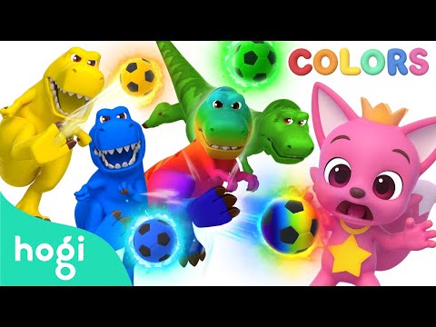 NEW Learn Colors With Dinosaurs Playing Soccer Colors For Kids Hogi Colors Hogi Pinkfong 