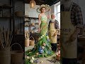 Unbelievable! 🤯 A Wedding Dress Made Entirely of Bamboo & Flowers! 🎋👗