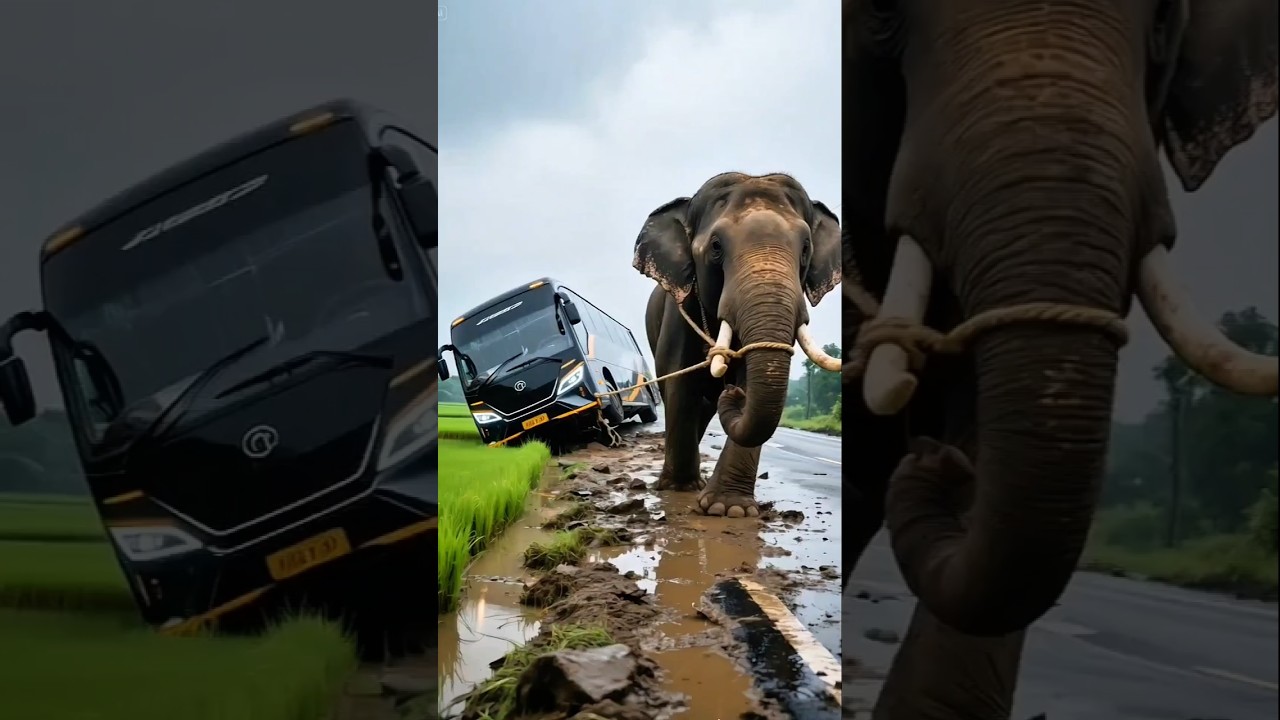 Elephant saves bus that kepleset