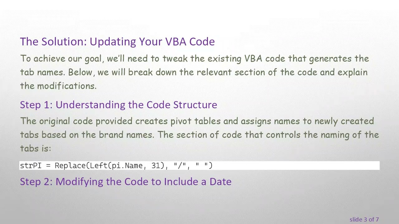 How to Add a Dynamic Date to Excel Tab Names with VBA