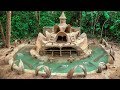 Build Most Amazing Fish Pond Around Dog House And Raising Thousand Of bronze Feather Back Fish