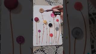 DIY Button Flowers | Cute &amp; Easy Handmade Art | #shorts #theartbox