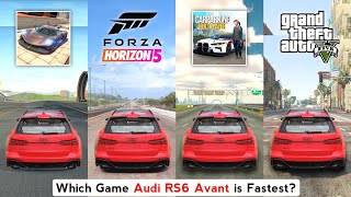 Audi RS6 Avant Top Speed in Xtreme Car Driving, Forza 5, Car Parking & GTA 5 - Offline Car Games screenshot 2